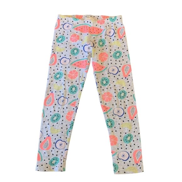 Seed Heritage Other - SEED HERITAGE Fruit Leggings Girls 2-3 2T 3T Gray Watermelon Kiwi Toddler Girl